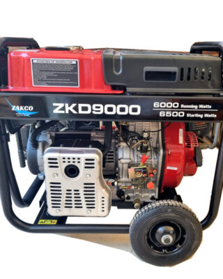 גנרטור דיזל / סולר חד פאזי 6500W דגם ZKD9000 מבית ZAKCO