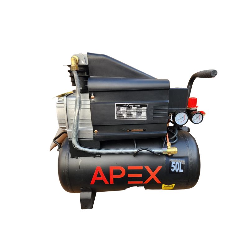 מדחס אוויר קומפרסור 50 ליטר חד פאזי 2 כ"ס APEX
