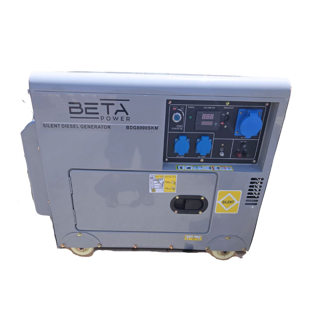 גנרטור דיזל מושתק 8KVA חד פאזי מבית BETA POWER