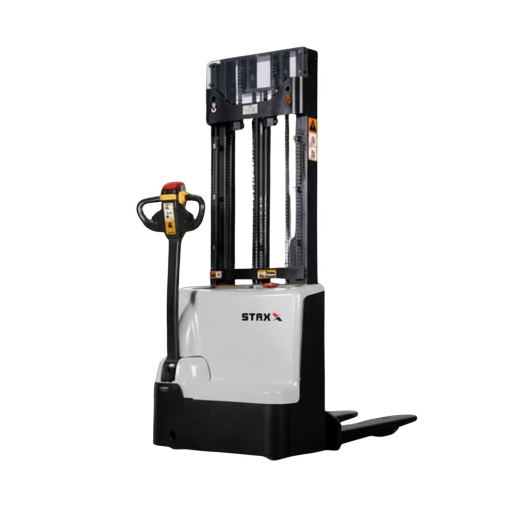 מלגזון חשמלי מונחה הליכה להרמה והובלה של משטחים Staxx WS12 מלגזון חשמלי מונחה הליכה להרמה והובלה של משטחים Staxx WS12